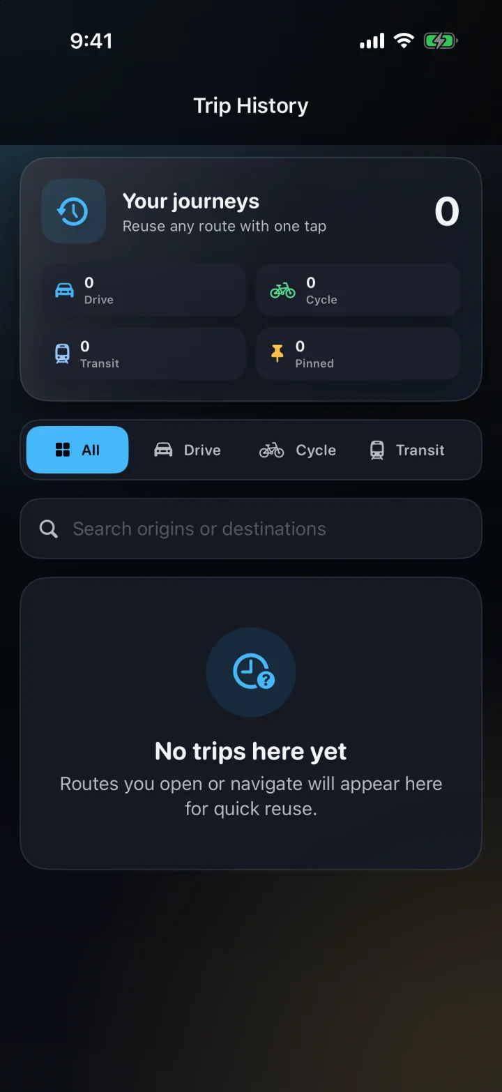 Lanes journey history